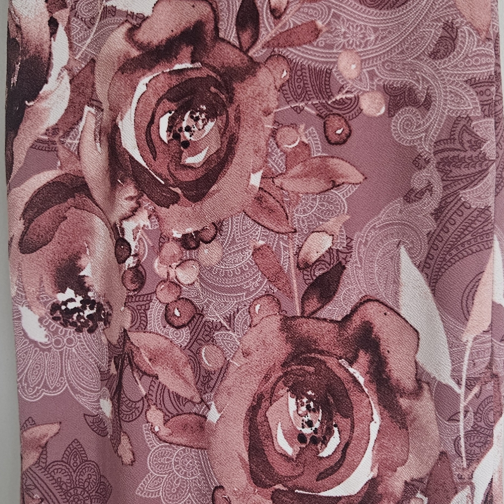 Floral Patterned Fabric in Pink and Cream